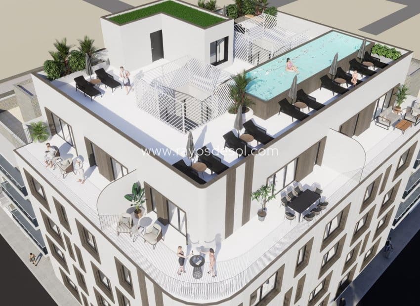 3 sovrum Takvåning till salu i Torrevieja med pool - 470 000 € (Ref: 9177107)