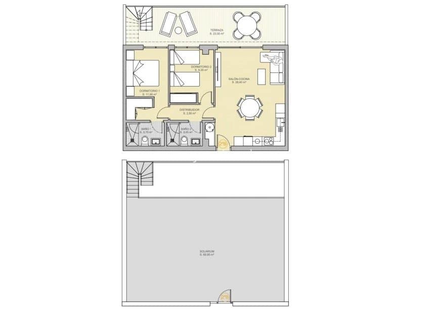 2 chambre Penthouse à vendre à Finestrat avec piscine - 450 000 € (Ref: 9189223)