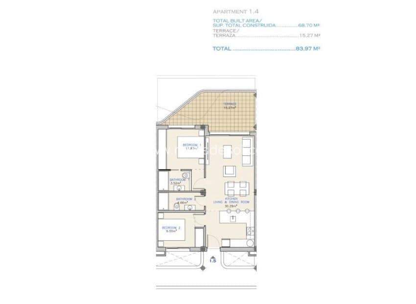 2 soveværelse Lejlighed til salg i Los Alcazares med swimmingpool - € 292.000 (Ref: 9234079)