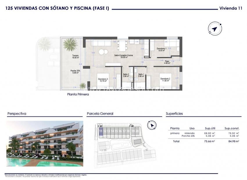 3 bedroom Apartment for sale in Santiago de la Ribera with pool - € 250,000 (Ref: 9248382)