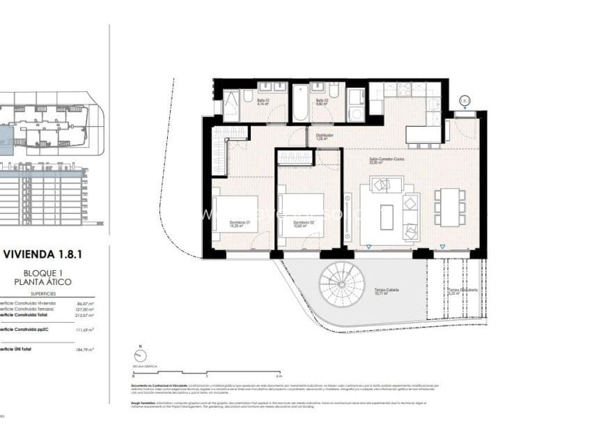 2 sypialnia Penthouse na sprzedaż w La Villajoyosa / Vila Joiosa z basenem - 655 000 € (Ref: 9266542)