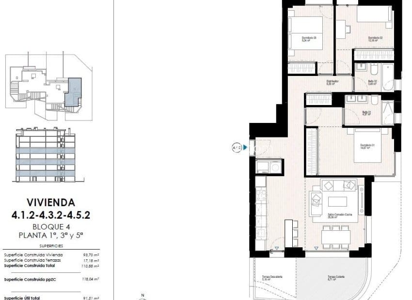 3 bedroom Apartment for sale in La Villajoyosa / Vila Joiosa with pool - € 533,000 (Ref: 9266543)