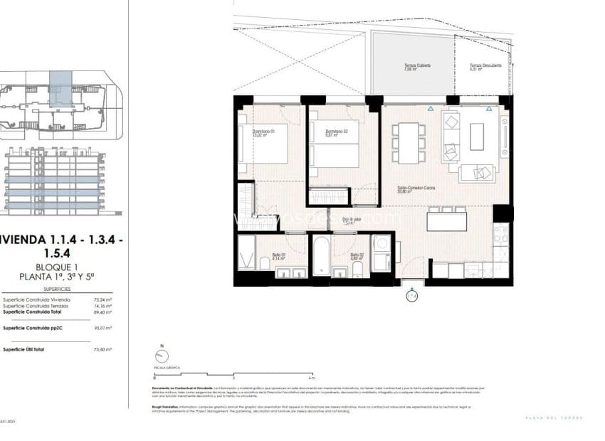 2 soveværelse Lejlighed til salg i La Villajoyosa / Vila Joiosa med swimmingpool - € 424.000 (Ref: 9266544)