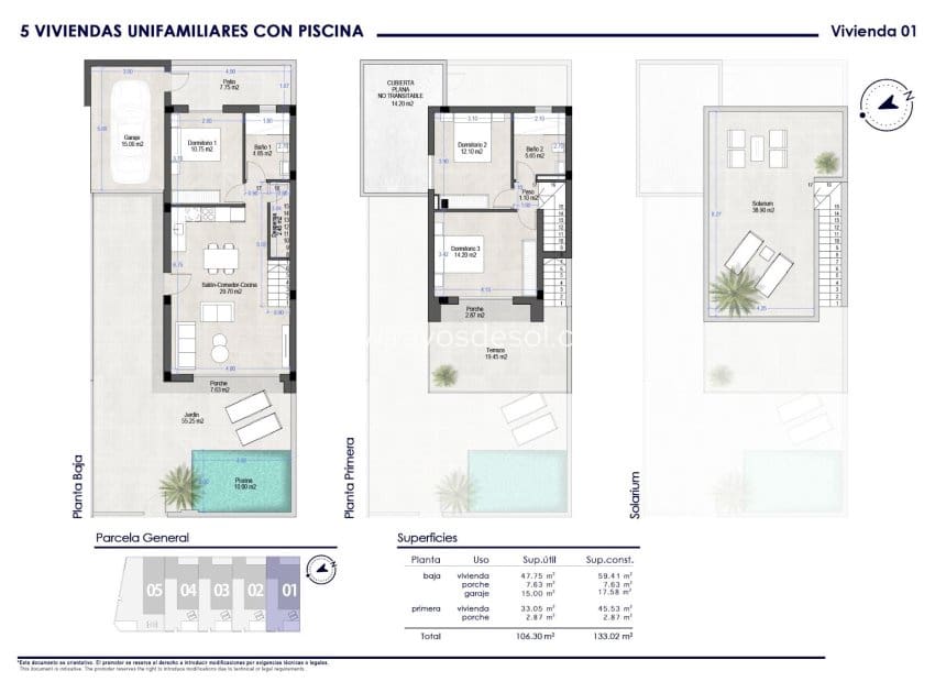 3 soverom Villa til salgs i San Pedro del Pinatar med svømmebasseng - € 380 000 (Ref: 9266545)