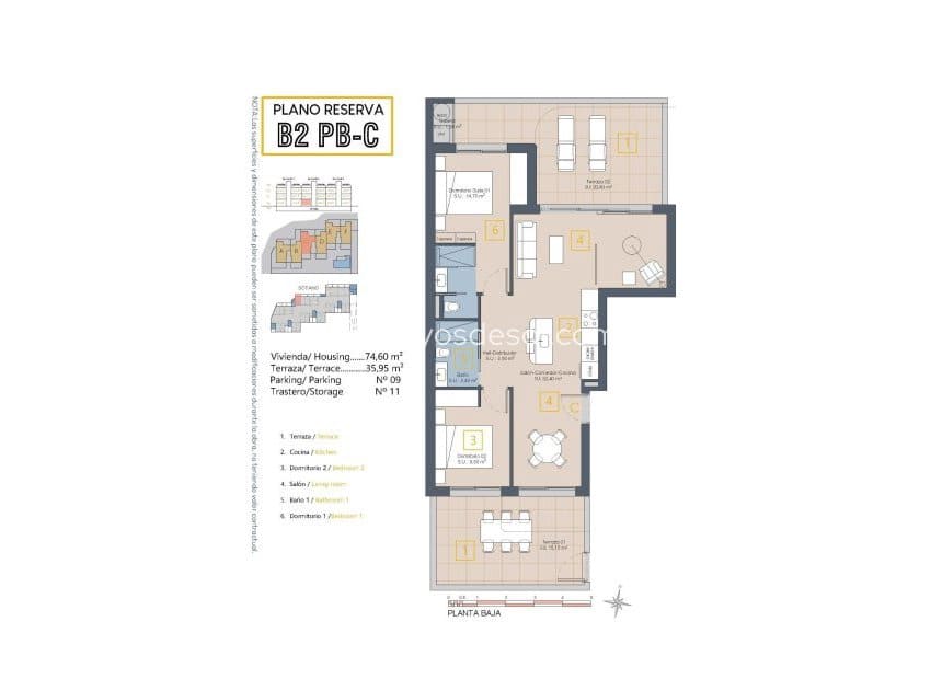 3 soveværelse Lejlighed til salg i Los Alcazares med swimmingpool - € 329.900 (Ref: 9288292)