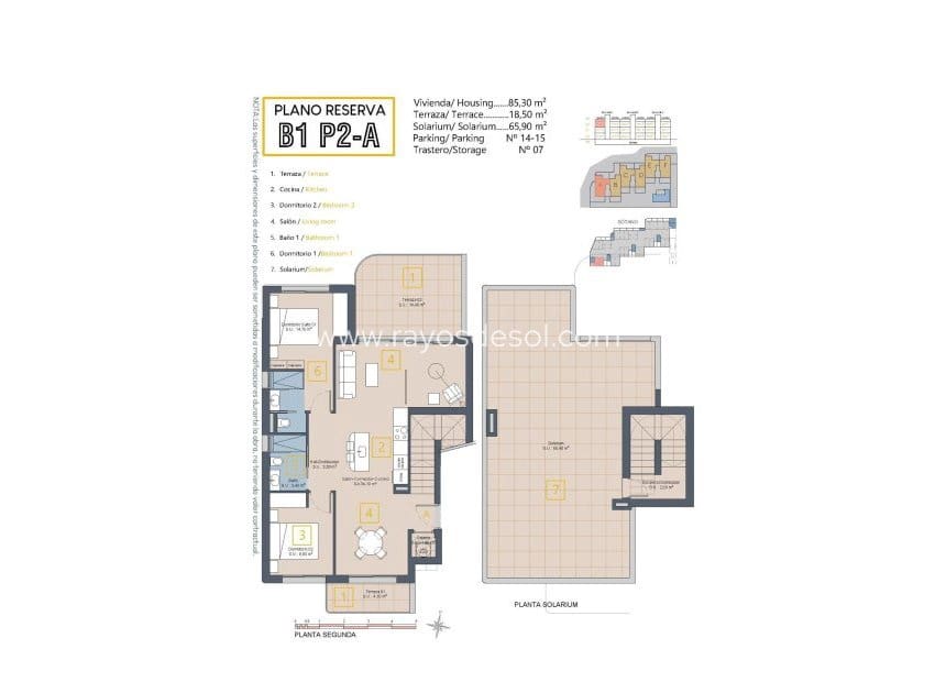 3 makuuhuone Kattohuoneisto myytävänä paikassa Los Alcazares mukana uima-altaan - 419 900 € (Ref: 9288295)