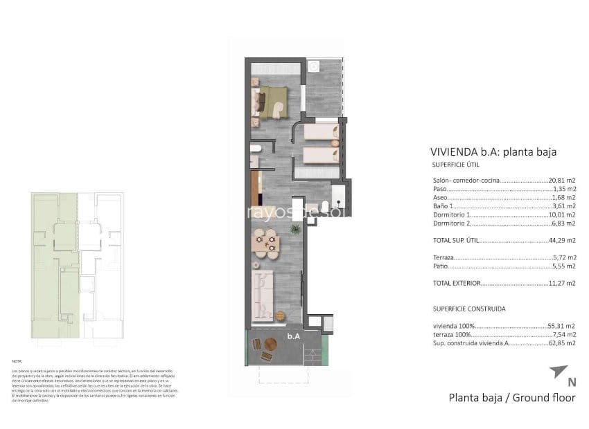 Apartamento de 2 habitaciones en Torre de la Horadada en venta con piscina - 295.900 € (Ref: 9334344)