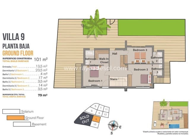 3 slaapkamer Villa te koop in Finestrat Pueblo, Finestrat met zwembad - € 735.000 (Ref: 9343314)
