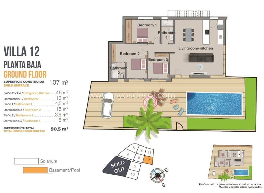 3 bedroom Villa for sale in Finestrat with pool - € 540,000 (Ref: 9343316)