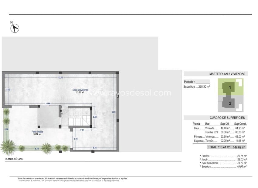 4 makuuhuone Huvila myytävänä paikassa Torre-Pacheco mukana uima-altaan - 785 000 € (Ref: 9348510)