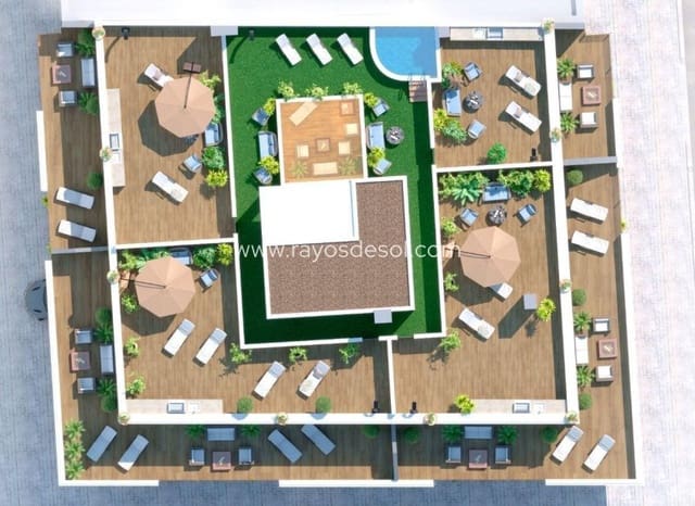 Ático de 2 habitaciones en Parque de las Naciones, Torrevieja en venta con piscina - 349.000 € (Ref: 9380126)