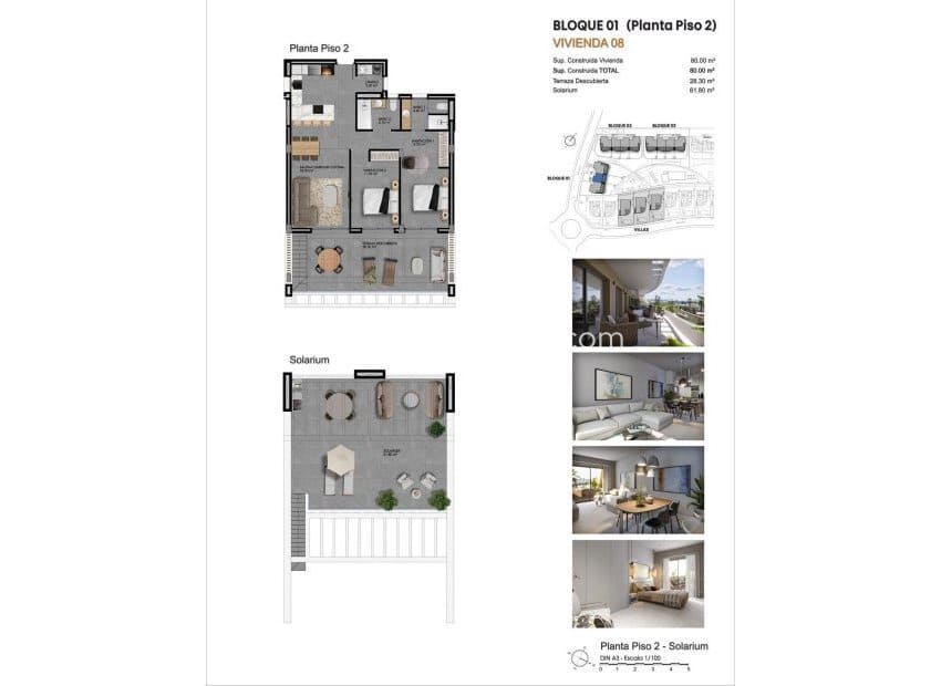 2 slaapkamer Penthouse te koop in Finestrat met zwembad - € 485.000 (Ref: 9391084)