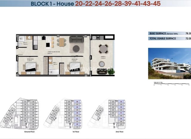 2 soveværelse Lejlighed til salg i La Marina del Pinet, Elche / Elx med swimmingpool - € 246.000 (Ref: 9435162)