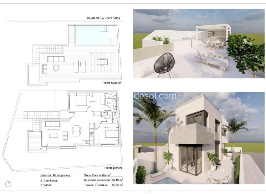 2 soveværelse Lejlighed til salg i Pilar de la Horadada med swimmingpool - € 369.000 (Ref: 9440812)