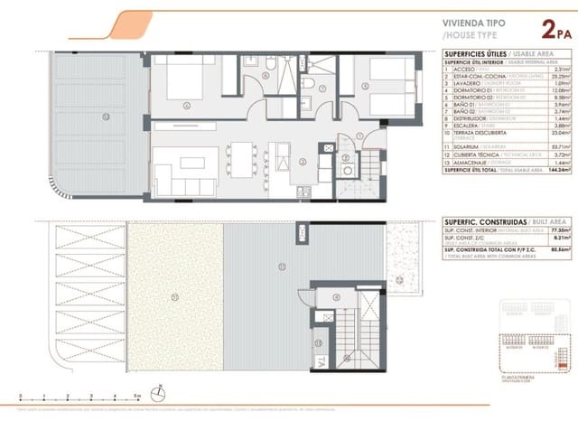 2 camera da letto Attico in vendita in El Chaparral - La Siesta - La Torreta, Torrevieja con piscina - 345.000 € (Rif: 9440815)