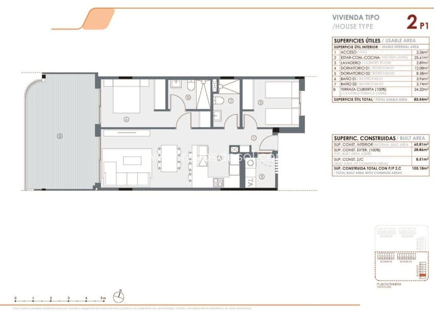 2 slaapkamer Appartement te koop in Torrevieja met zwembad - € 280.000 (Ref: 9440816)
