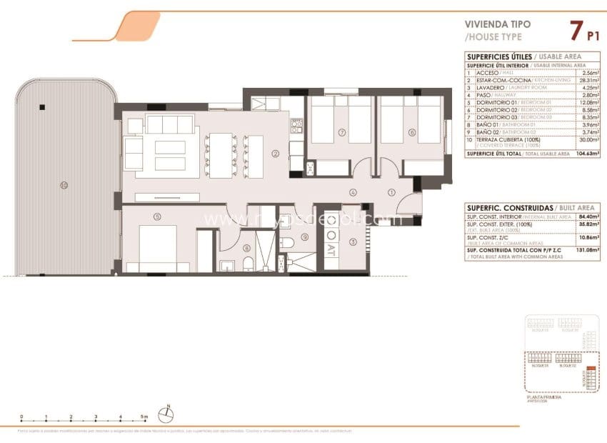 3 camera da letto Appartamento in vendita in Torrevieja con piscina - 345.000 € (Rif: 9440819)