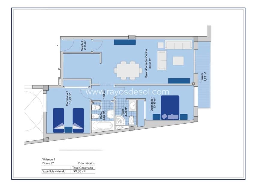 2 chambre Appartement à vendre à San Miguel de Salinas avec piscine - 165 000 € (Ref: 9441663)