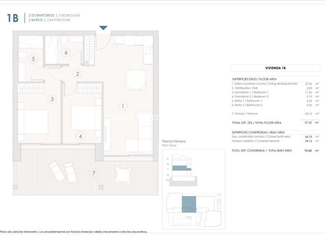 2 Zimmer Apartment zu verkaufen in Benijófar mit Pool - 285.000 € (Ref: 9464811)