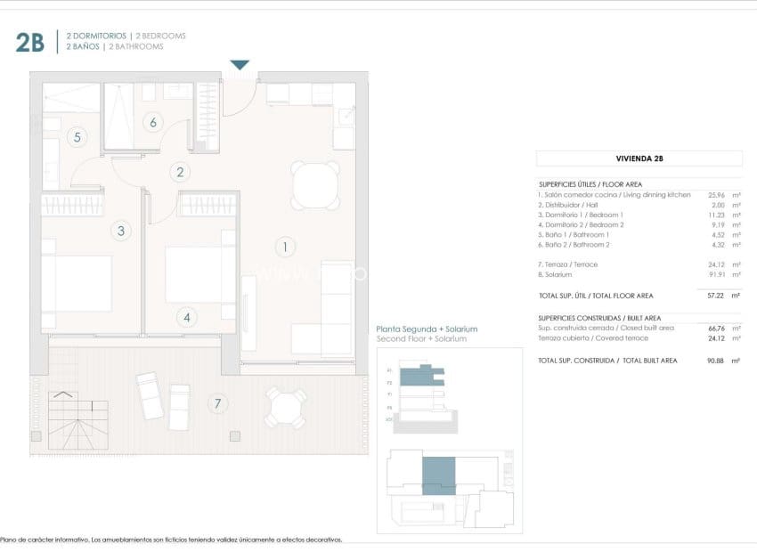 2 bedroom Penthouse for sale in Benijofar with pool - € 410,000 (Ref: 9464816)