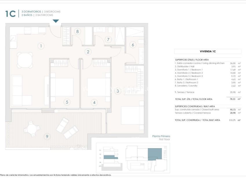 3 slaapkamer Appartement te koop in Benijofar met zwembad - € 294.000 (Ref: 9464817)