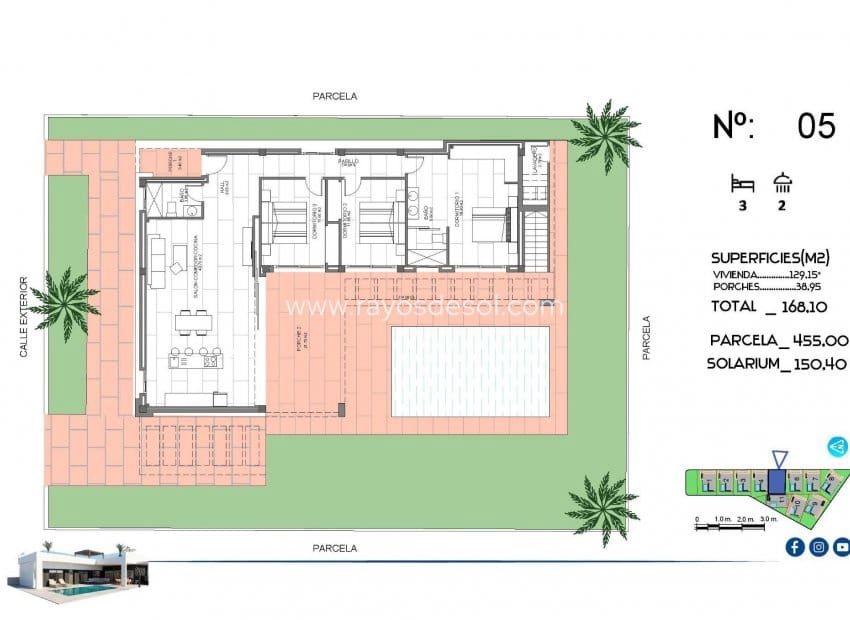 3 makuuhuone Huvila myytävänä paikassa Algorfa mukana uima-altaan - 680 000 € (Ref: 9487914)