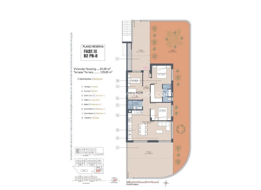 3 soveværelse Lejlighed til salg i Los Alcazares med swimmingpool - € 379.900 (Ref: 9530908)