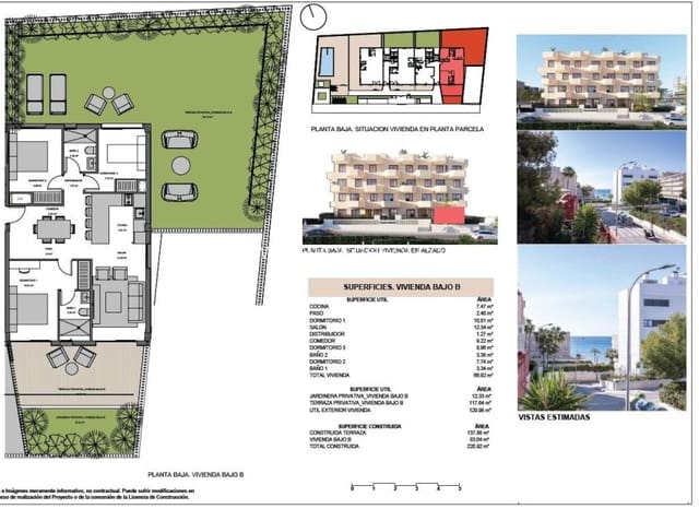 3 camera da letto Appartamento in vendita in Playa de Muchavista, El Campello con piscina - 535.000 € (Rif: 9530915)