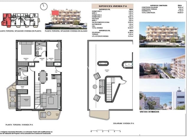 3 camera da letto Attico in vendita in Playa de Muchavista, El Campello con piscina - 600.000 € (Rif: 9530916)