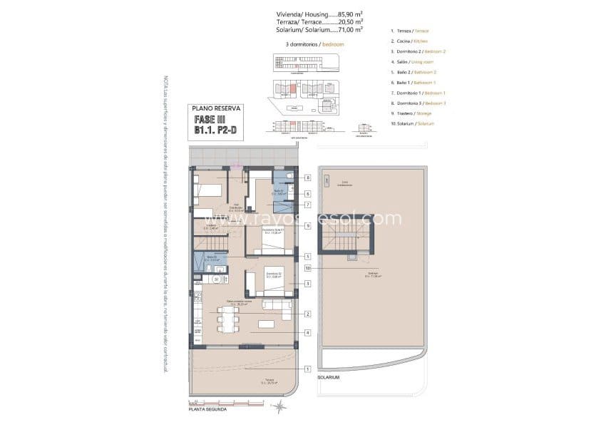 3 soveværelse Penthouse til salg i Los Alcazares med swimmingpool - € 399.900 (Ref: 9530918)