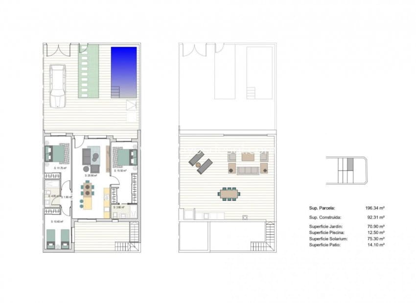 3 sypialnia Willa na sprzedaż w San Javier z basenem garażem - 380 000 € (Ref: 9586808)