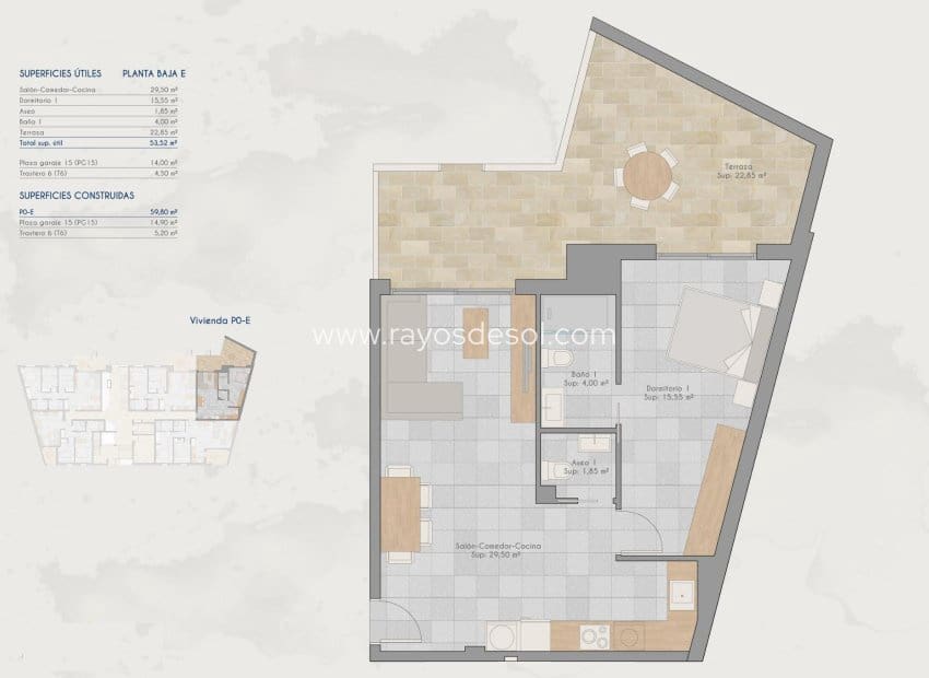 1 Zimmer Apartment zu verkaufen in Los Cuarteros mit Pool - 183.000 € (Ref: 9665595)