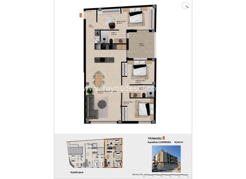3 soverom Leilighet til salgs i Catral med svømmebasseng - € 232 000 (Ref: 9671156)