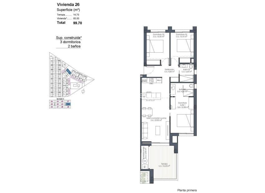 3 bedroom Apartment for sale in Los Alcazares with pool - € 339,000 (Ref: 9671163)