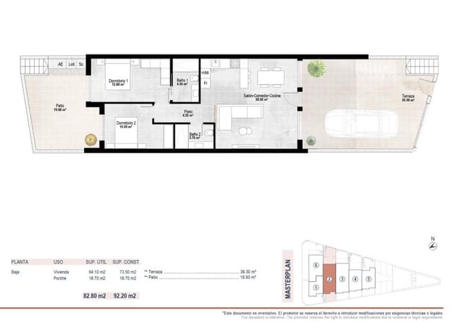 2 sovrum Lägenhet till salu i San Pedro del Pinatar ciudad, San Pedro del Pinatar med pool - 239 900 € (Ref: 9761319)