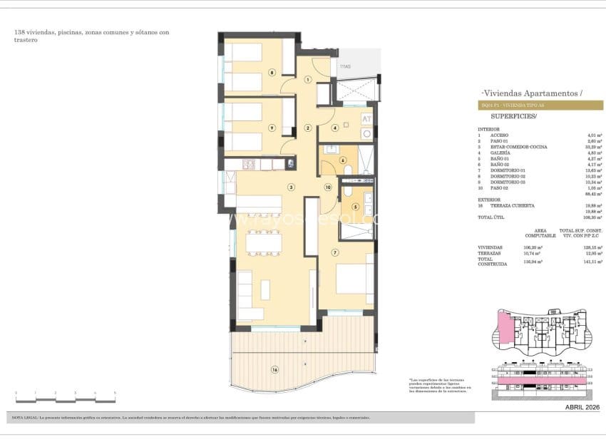 3 slaapkamer Appartement te koop in Finestrat met zwembad - € 466.000 (Ref: 9812472)
