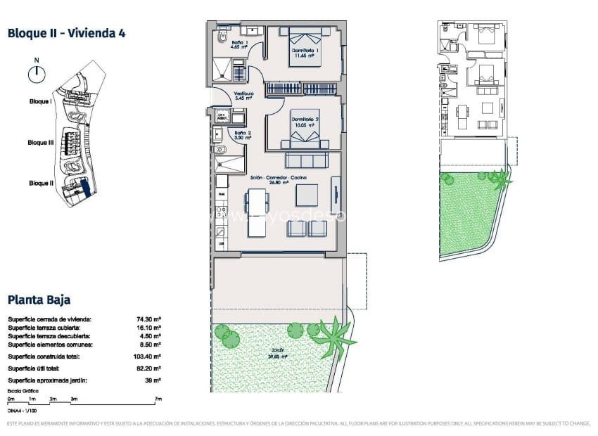 2 sypialnia Apartament na sprzedaż w Finestrat z basenem - 389 000 € (Ref: 9860698)