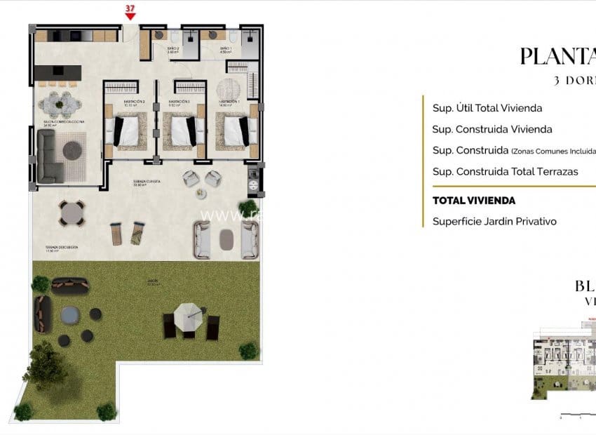 3 bedroom Apartment for sale in Finestrat with pool garage - € 540,000 (Ref: 9901347)