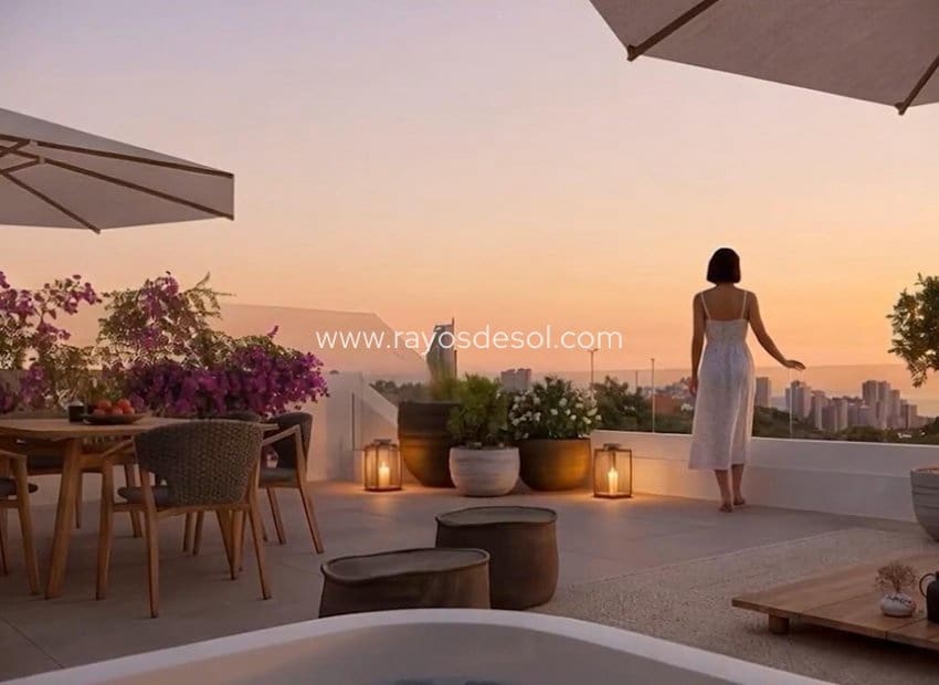 2 Zimmer Penthouse zu verkaufen in Finestrat mit Pool - 470.000 € (Ref: 9901351)