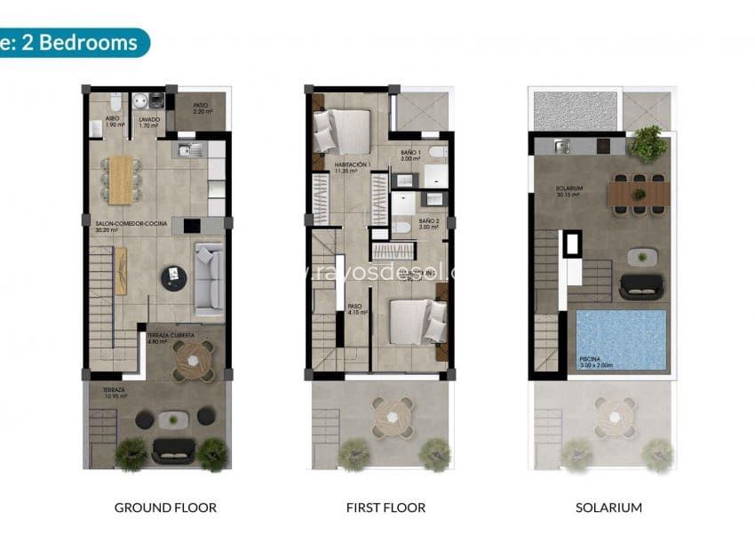 2 bedroom Townhouse for sale in Dolores with pool - € 275,000 (Ref: 9914690)