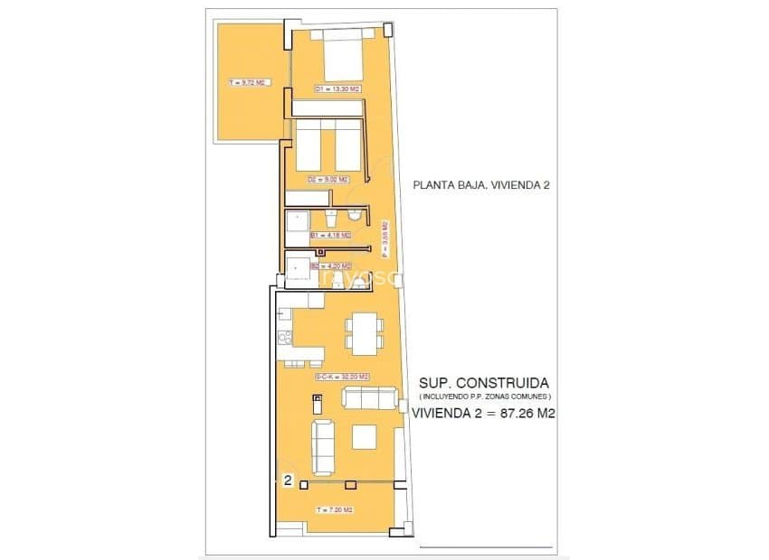 2 camera da letto Appartamento in vendita in Torrevieja con piscina - 252.150 € (Rif: 9925169)