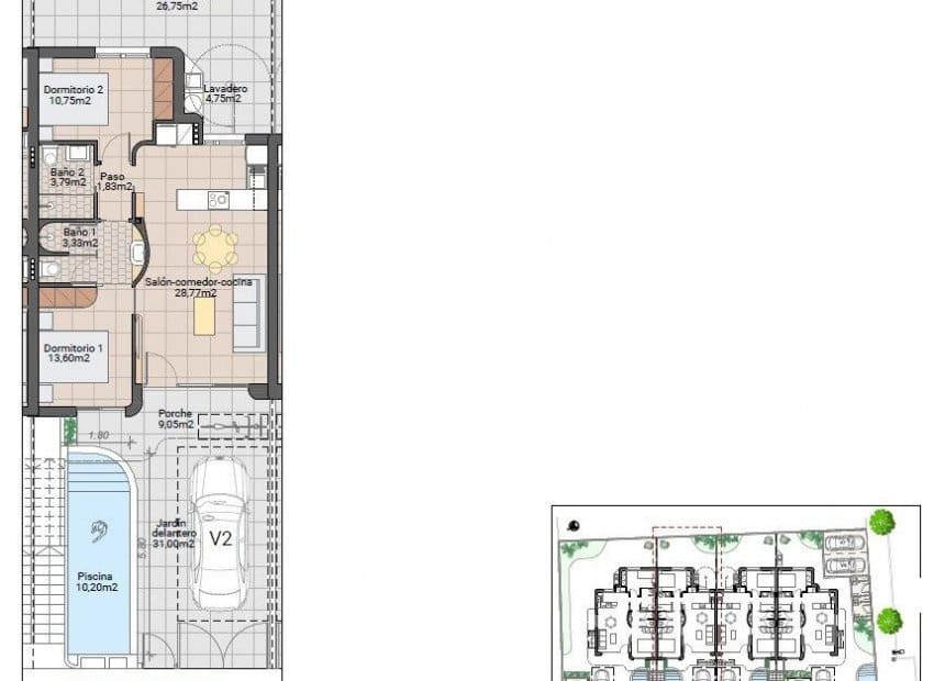 2 soveværelse Lejlighed til salg i Pilar de la Horadada med swimmingpool - € 274.900 (Ref: 9929804)