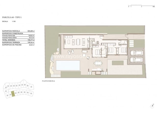 Chalet de 3 habitaciones en Las Colinas Golf, Orihuela en venta con piscina - 1.090.000 € (Ref: 9956273)