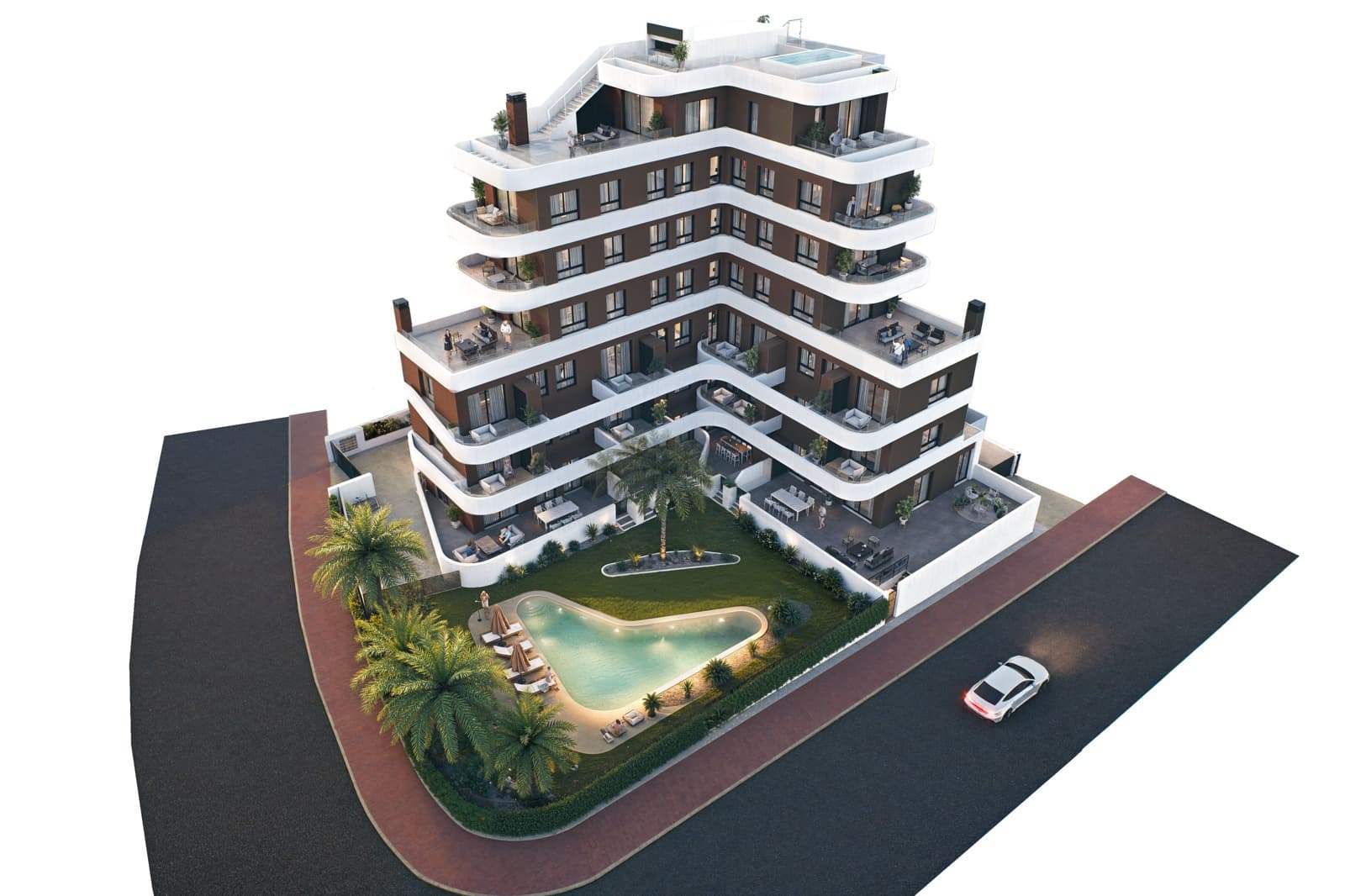 2 sypialnia Apartament na sprzedaż w Guardamar del Segura z basenem garażem - 305 000 € (Ref: 10014892)