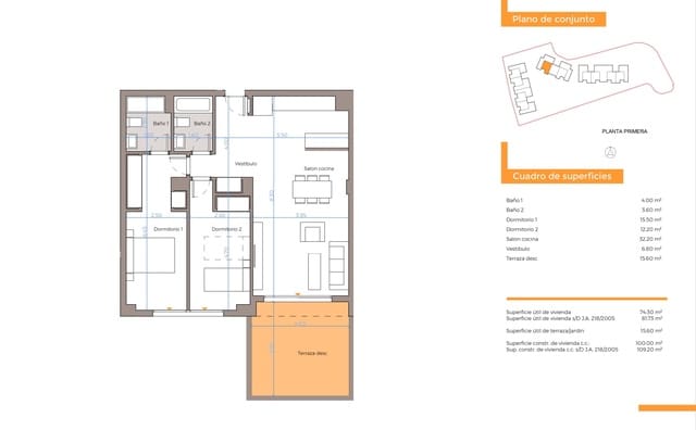 3 makuuhuone Huoneisto myytävänä paikassa Mijas Costa, Mijas mukana uima-altaan 
autotalli - 476 000 € (Ref: 6839820)