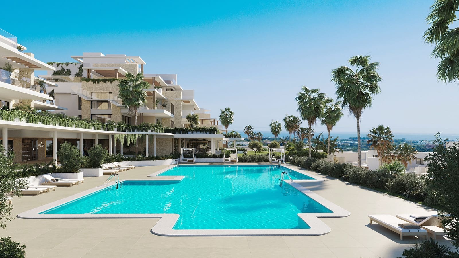 Apartamento de 2 habitaciones en Estepona en venta con piscina garaje - 725.000 € (Ref: 8658025)