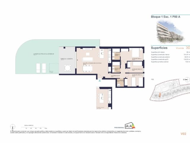 3 sypialnia Apartament na sprzedaż w Dénia z basenem garażem - 450 000 € (Ref: 10078677)