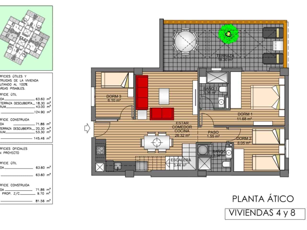 3 sovrum Lägenhet till salu i Los Dolses med pool garage - 380 000 € (Ref: 7376111)