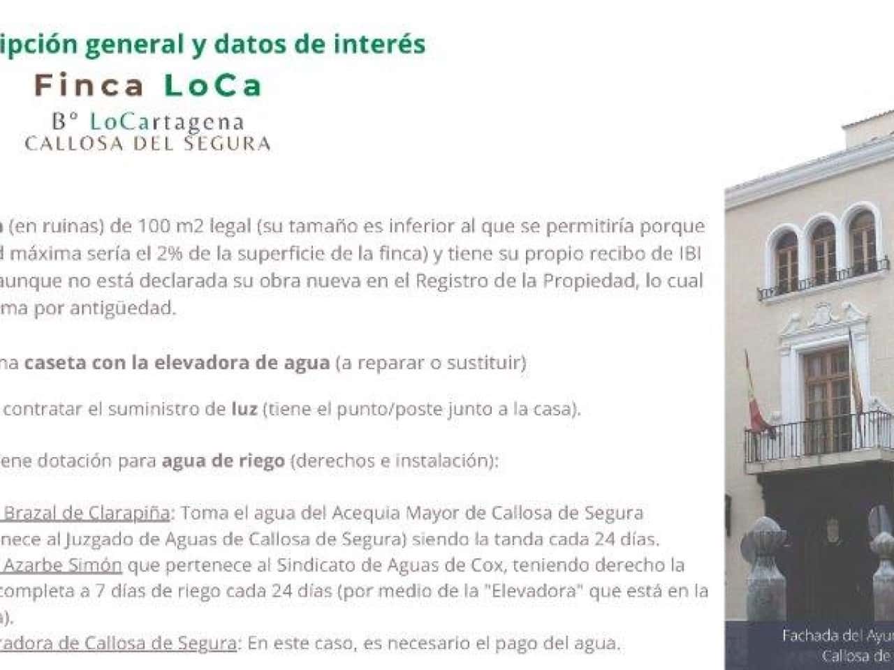 1 chambre Finca/Maison de Campagne à vendre à Callosa de Segura - 260 000 € (Ref: 7441152)