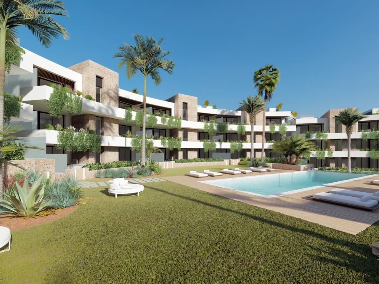 2 sovrum Lägenhet till salu i La Manga Club med pool - 380 000 € (Ref: 7550639)